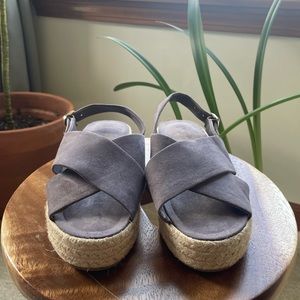 Cute platform woven sandal